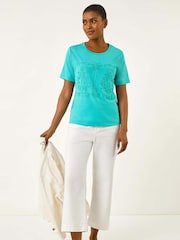 Roman Beaded Patterned Trim T-Shirt - Imagem 2 de 5