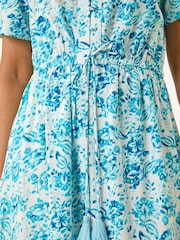 Azul - Vestido con diseño a capas y estampado floral de Roman Petite - Imagen 5 de 5