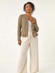 Roman Green Petite Broderie Hem Stretch Blouse - Image 2 of 5