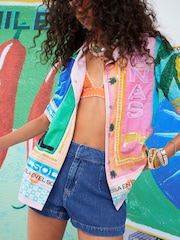 River Island Pink ATLAS Printed Resort Shirt - Image 2 of 4