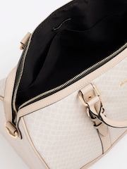 River Island Brown Monogram Barrel Weekend Holdall Bag - Image 6 of 6