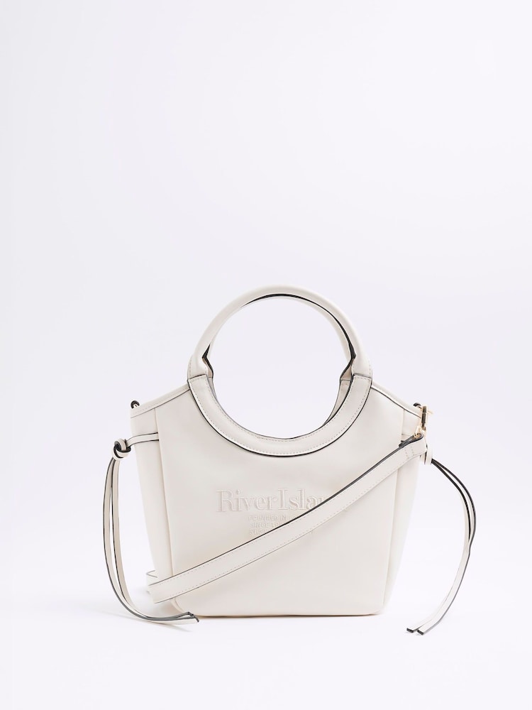 River Island Cream Rounded Handle Tote Bag - Image 2 of 6