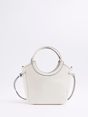 River Island Cream Rounded Handle Tote Bag - Image 3 of 6