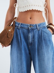 River Island Blue Petite Tailored Wide Leg Jeans - Image 4 of 4