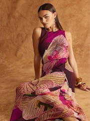 River Island Red Orchid Printed Maxi Dress - Image 1 of 6