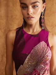 River Island Red Orchid Printed Maxi Dress - Image 3 of 6
