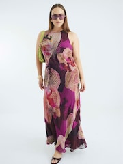 River Island Red Orchid Printed Maxi Dress - Image 5 of 6