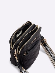 River Island Black Quilted Messenger Corss-Body Bag - Image 5 of 6