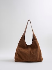 River Island Brown Suede Slouch Tote Bag - Image 2 of 6
