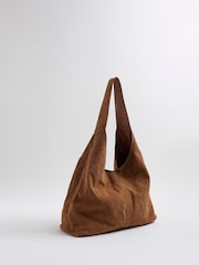 River Island Brown Suede Slouch Tote Bag - Image 3 of 6
