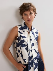 Phase Eight Blue Junie Floral Print Blouse - Image 1 of 7