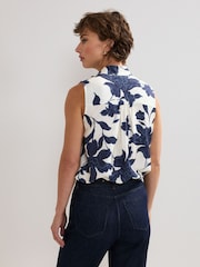 Phase Eight Blue Junie Floral Print Blouse - Image 2 of 7