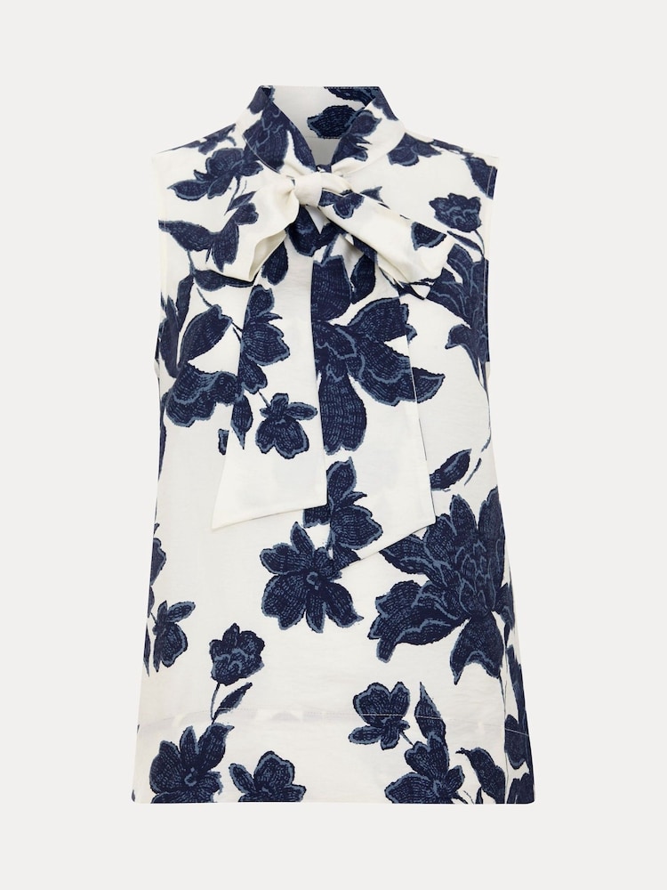 Phase Eight Blue Junie Floral Print Blouse - Image 7 of 7