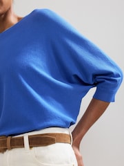 Phase Eight Blue Cristine Knit Top - Image 5 of 7