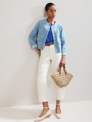 Phase Eight Blue Cristine Knit Top - Image 6 of 7