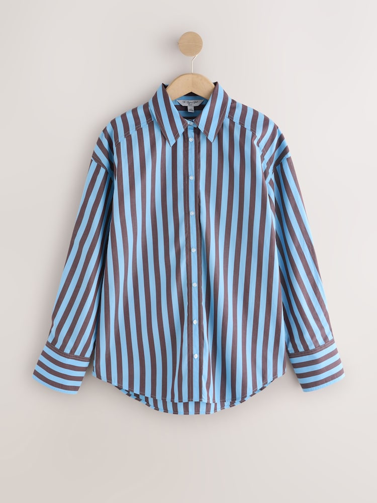 blue and brown dress shirt Buy Blue/Brown Stripe Oversized Boyfriend from Next USA This soft patchwork shirt 1st birthday tutu outfit Kim Kardashian Wears Sheer Color:Aloha Lei Lavender Peach