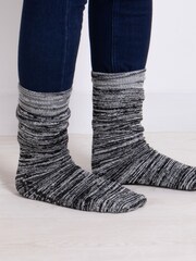 Totes Black Mens Bundle Thermal Brushed Socks 2 Pack - Image 4 of 5