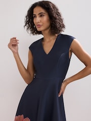 Phase Eight Blue Rakhi Scuba Dress - Image 4 of 7