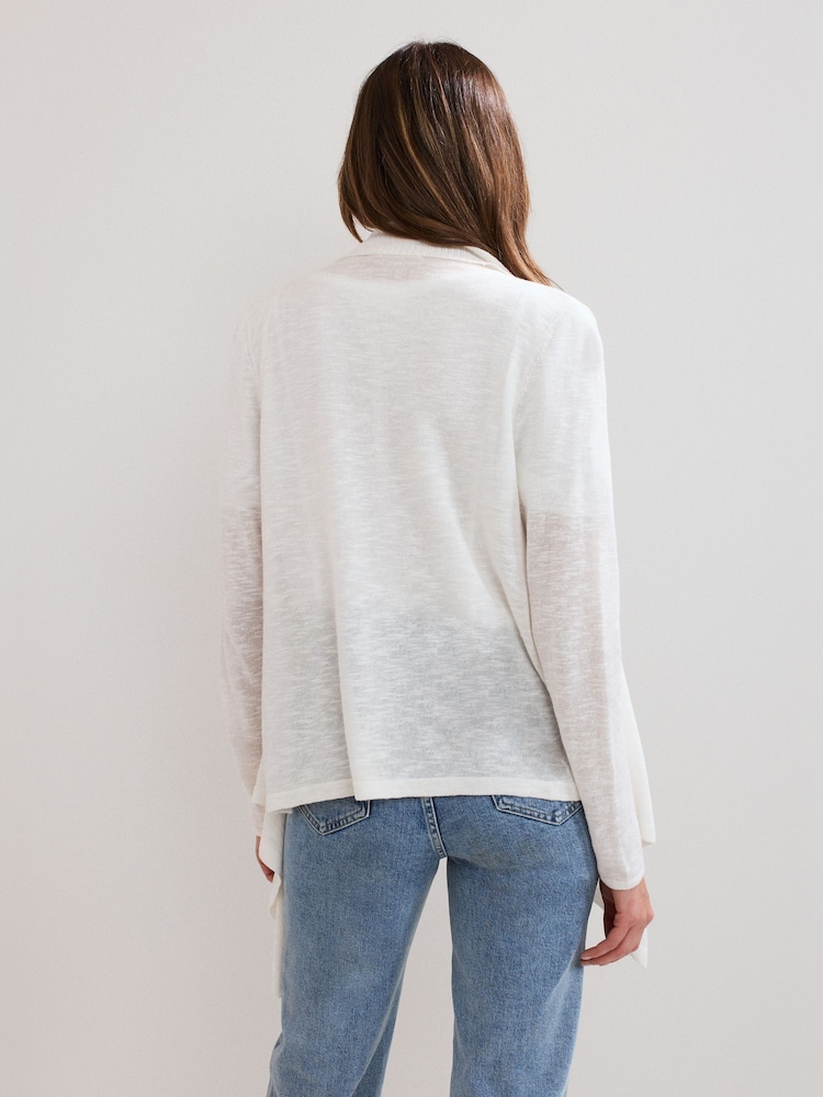 Phase Eight White Ayla Waterfall Cardigan - Image 2 of 7