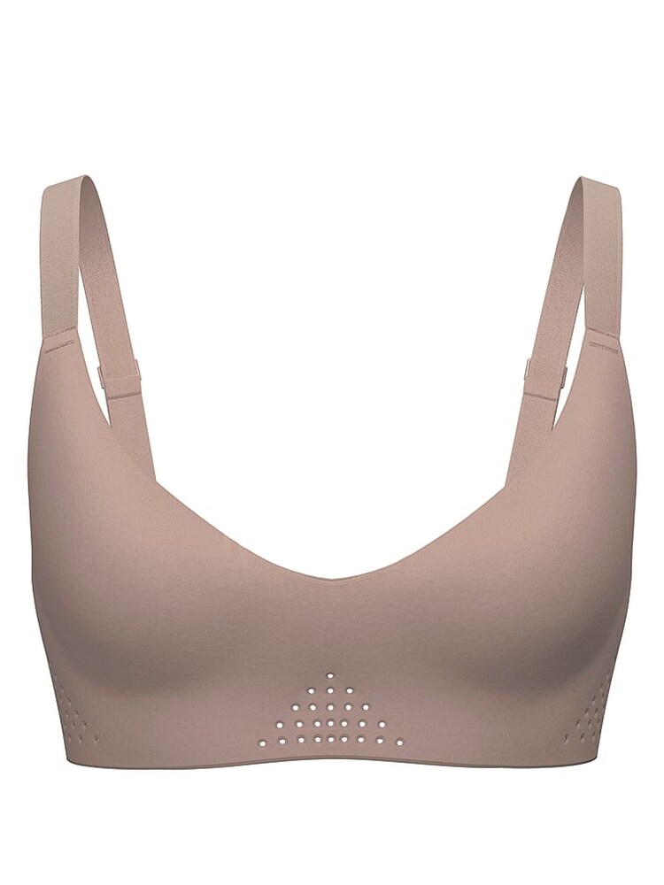 Victoria's Secret Candlelight Rose Pink Featherweight™ Medium V-Neck Sports Bra - Image 3 of 3 Victoria's Secret Candlelight Rose Pink Featherweight™ Medium V-Neck Sports Bra - Image 3 of 3