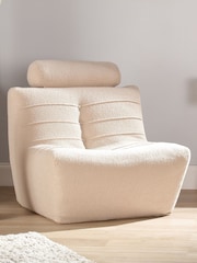 Desser Beige Cozy Upholstered Boucle Chair - Image 1 of 3