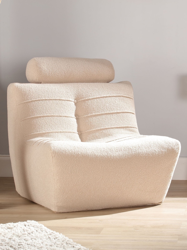 Desser Beige Cozy Upholstered Boucle Chair - Image 1 of 3