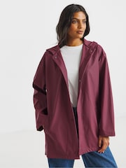 أحمر - Simply Be Short Rubberised Raincoat - صورة 1 من 4