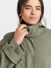 Simply Be Green Longline Rubberised Raincoat - Image 3 of 4
