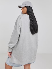 Simply Be Grey Side Split Sweatshirt Sweat Top - Image 2 of 4