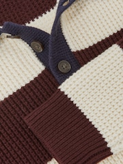Reiss Brown/ Off White/ Navy Blue Hatfield Polo Shirt - Image 4 of 4
