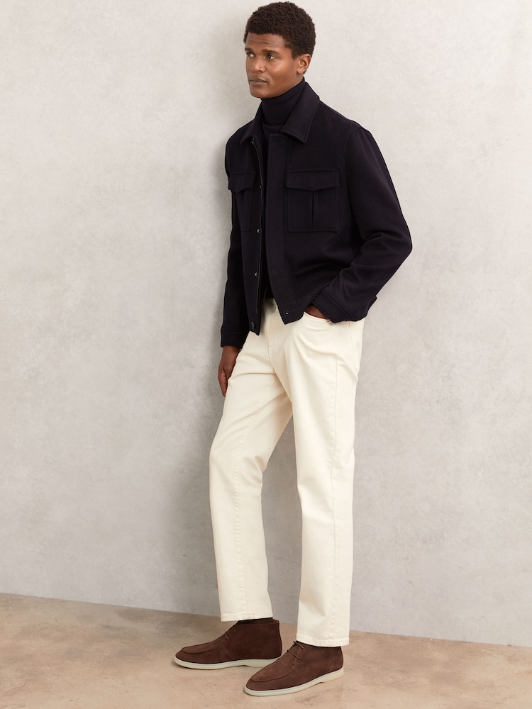 Reiss Chocolate Brown Loftus Suede Lace-Up Chukka Boots - Image 2 of 5