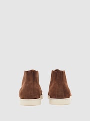 Reiss Chocolate Brown Loftus Suede Lace-Up Chukka Boots - Image 4 of 5