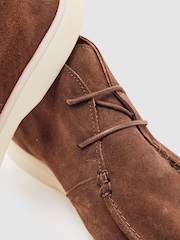 Reiss Chocolate Brown Loftus Suede Lace-Up Chukka Boots - Image 5 of 5