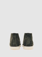 Reiss Forest Green Loftus Suede Lace-Up Chukka Boots - Image 4 of 5