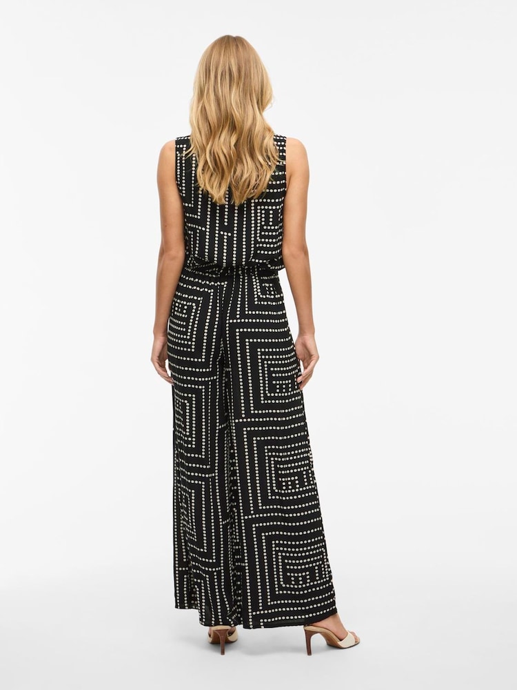 VILA Black Geometric Strapless Vest Top - Image 2 of 6 VILA Black Geometric Strapless Vest Top - Image 2 of 6