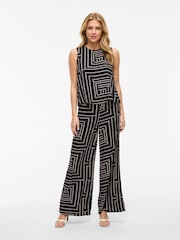 VILA Black Geometric Strapless Vest Top - Image 3 of 6