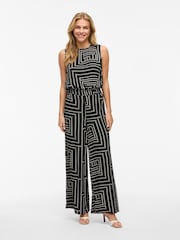 VILA Black Geometric Strapless Vest Top - Image 4 of 6