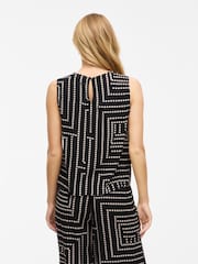 VILA Black Geometric Strapless Vest Top - Image 5 of 6