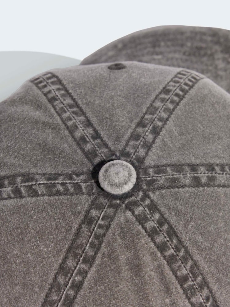 adidas Originals Black Washed Baseball Cap - Image 4 of 4