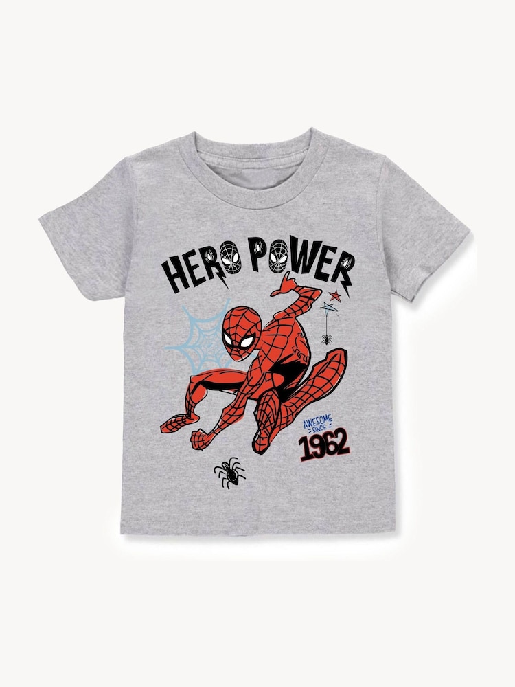 Brands In Grey Marvel Spider-Man Hero T-Shirt - Image 1 of 3