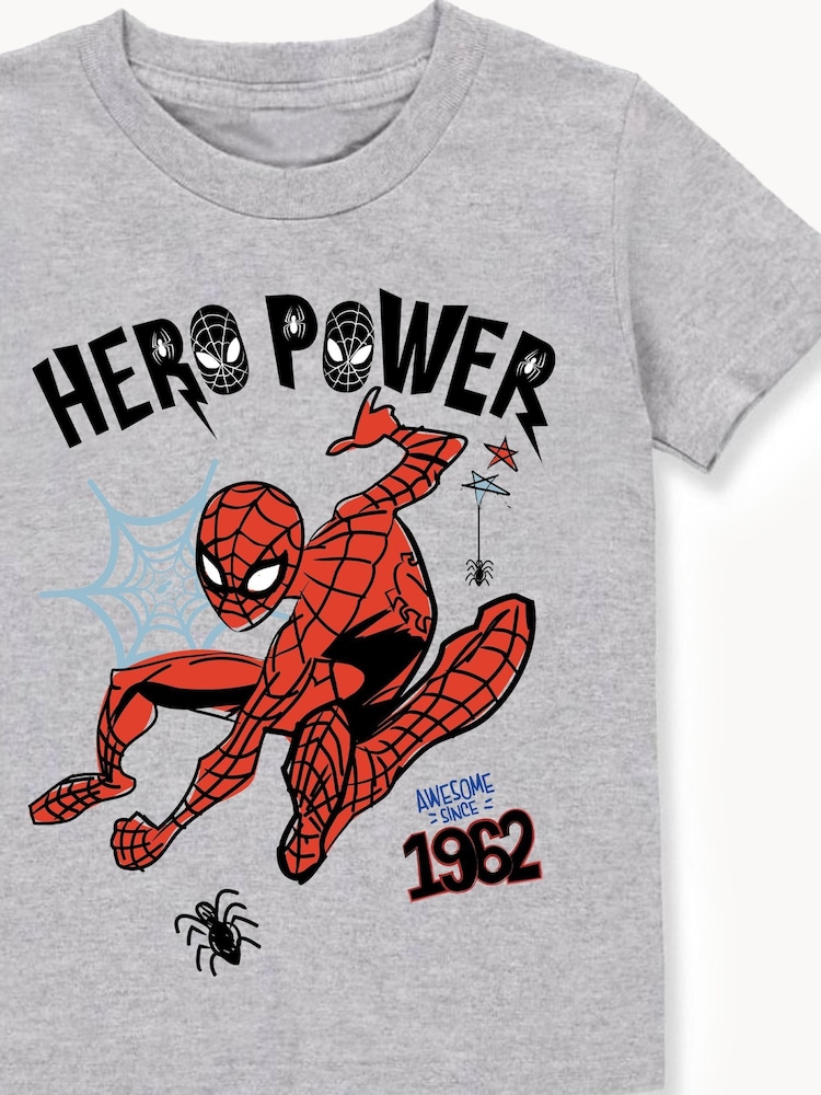 Brands In Grey Marvel Spider-Man Hero T-Shirt - Image 2 of 3
