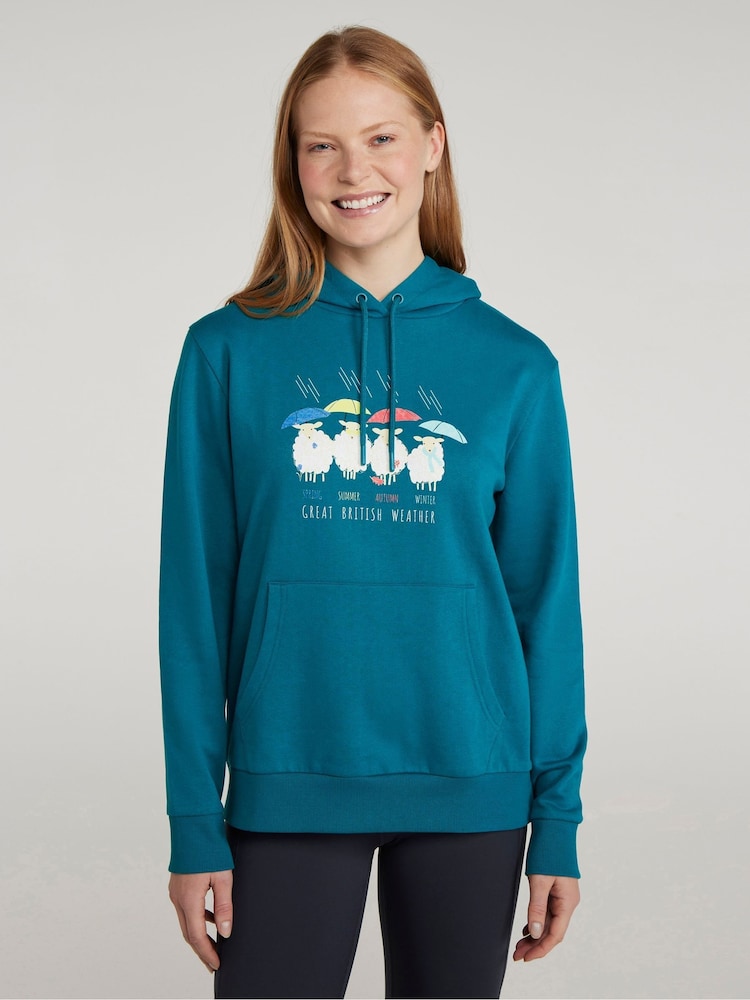 Mountain Warehouse Blue Womens Regular Fit Great British Weather Hoodie - Image 1 of 10