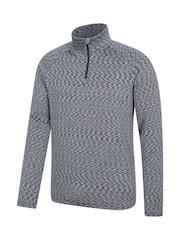 Mountain Warehouse Black Power Mens Half Zip Quick Drying Midlayer Fleece - Image 4 of 5