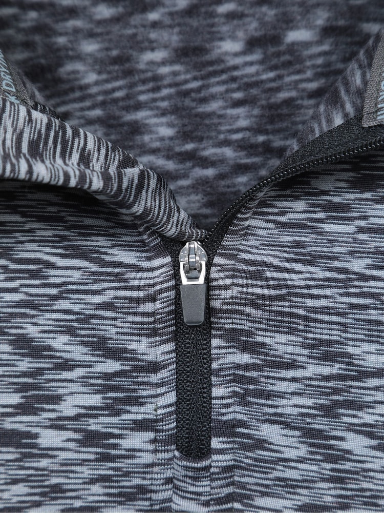 Mountain Warehouse Black Power Mens Half Zip Quick Drying Midlayer Fleece - Image 5 of 5