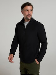Mountain Warehouse Black Mens Camber Full Zip Quick Drying Fleece Jacket - Image 1 of 4