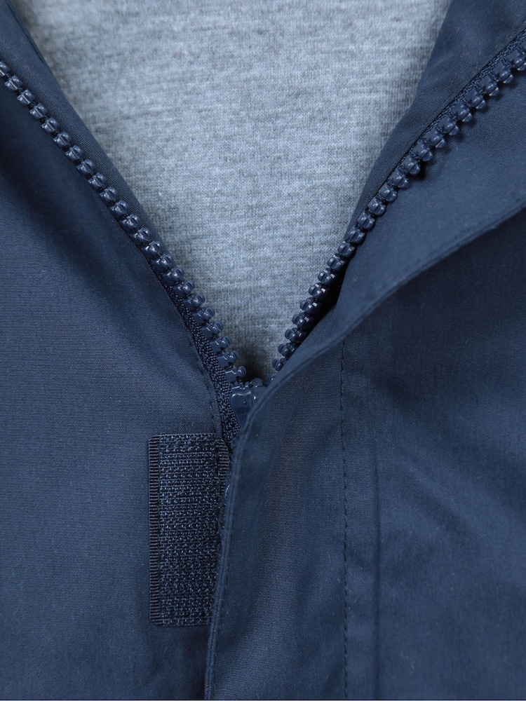 Mountain Warehouse Blue Kids Coast Jersey Lined Waterproof Jacket - Image 5 of 5 Mountain Warehouse Blue Kids Coast Jersey Lined Waterproof Jacket - Image 5 of 5