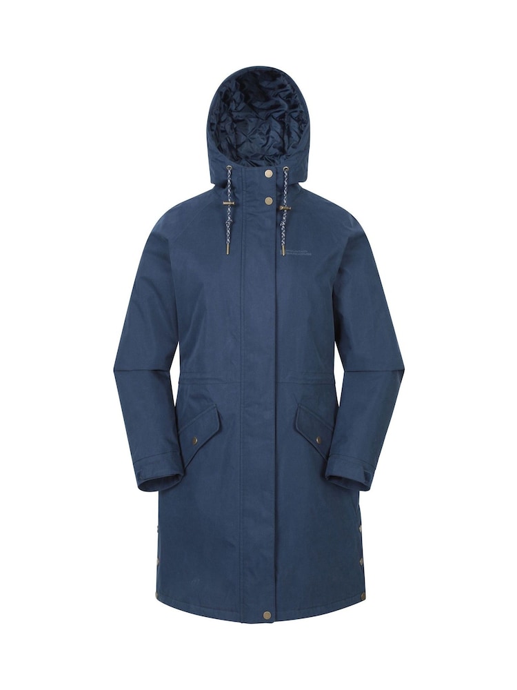 Mountain Warehouse Blue Womens Polperro Waterproof Lightweight Padded Jacket - Image 1 of 6