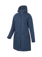Mountain Warehouse Blue Womens Polperro Waterproof Lightweight Padded Jacket - Image 4 of 6