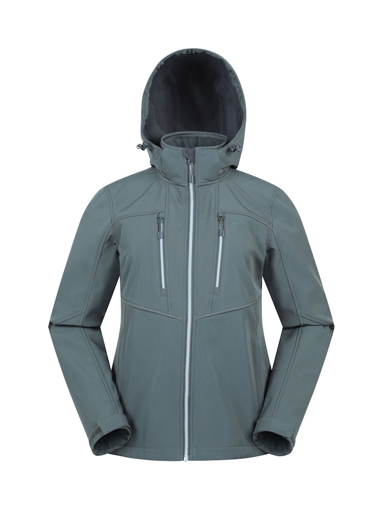 أخضر - Mountain Warehouse Womens Genesis Water Resistant Softshell Jacket - صورة 1 من 5 أخضر - Mountain Warehouse Womens Genesis Water Resistant Softshell Jacket - صورة 1 من 5