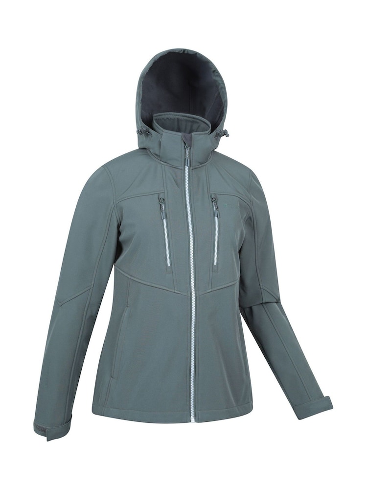 أخضر - Mountain Warehouse Womens Genesis Water Resistant Softshell Jacket - صورة 2 من 5 أخضر - Mountain Warehouse Womens Genesis Water Resistant Softshell Jacket - صورة 2 من 5